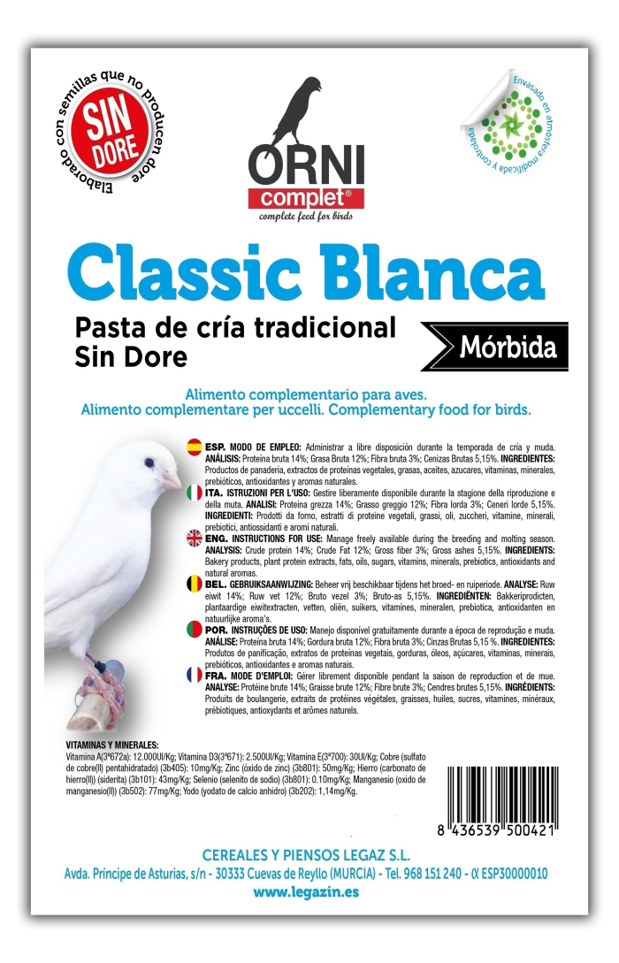 Pasta de Cria Classic Economy Blanca Morbida Legazin