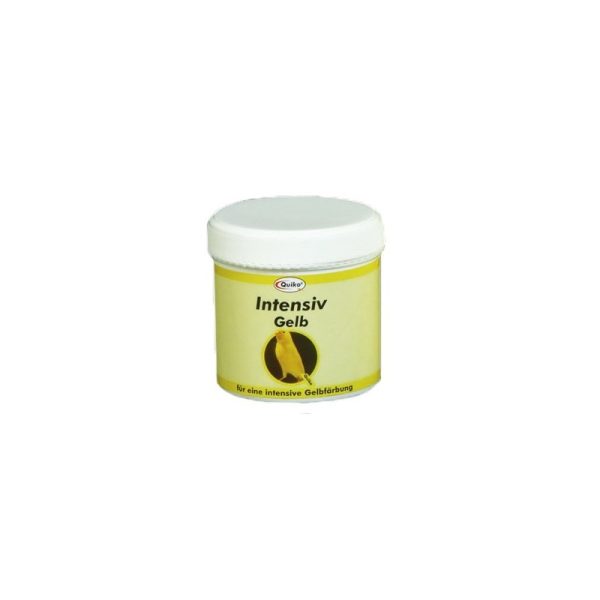 Quiko Amarillo Intenso es un complemento alimenticio especialmente indicado para aves de jaula con plumaje en tono amarillo. Ayuda mucho a la intensificación de dicho color y previene la oxidación por la exposición excesiva al sol. Lo tienes en envase de 100 g. Este suplemento alimenticio puede ser mezclado con el alimento regular del ave o las pastas, y para lograr una mejor adherencia se puede combinar con un poco de agua junto a los granos o en la pasta de las crías. El resultado se da en poco tiempo, notando un acentuado color amarillo intenso en el plumaje. Además se recomienda poner a disposición del ave la suficiente agua para que se conserve bien hidratado. VENTAJAS: Ayuda a la intensificación del color del plumaje de las aves. Previene la oxidación y la decoloración de los plumajes amarillos. Puede ser mezclado con el alimento regular. USOS Y ESPECIFICACIONES: Complemento alimenticio que puede ser mezclado con agua o con la pasta de cría para aves de jaula con plumaje en tono amarillo.