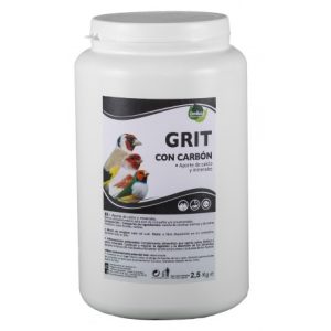 Grit con Carbón Complemento alimenticio que aportan calcio, fósforo y otros minerales. Ayuda a mejorar la digestión y la absorción de los alimentos, durante la época de cría ayuda a fortalecer la estructura ósea y la dureza de los huevos. Modo de empleo: usar tal cual Dosis: A libre disposición en un comedero o tolva, durante todo el año